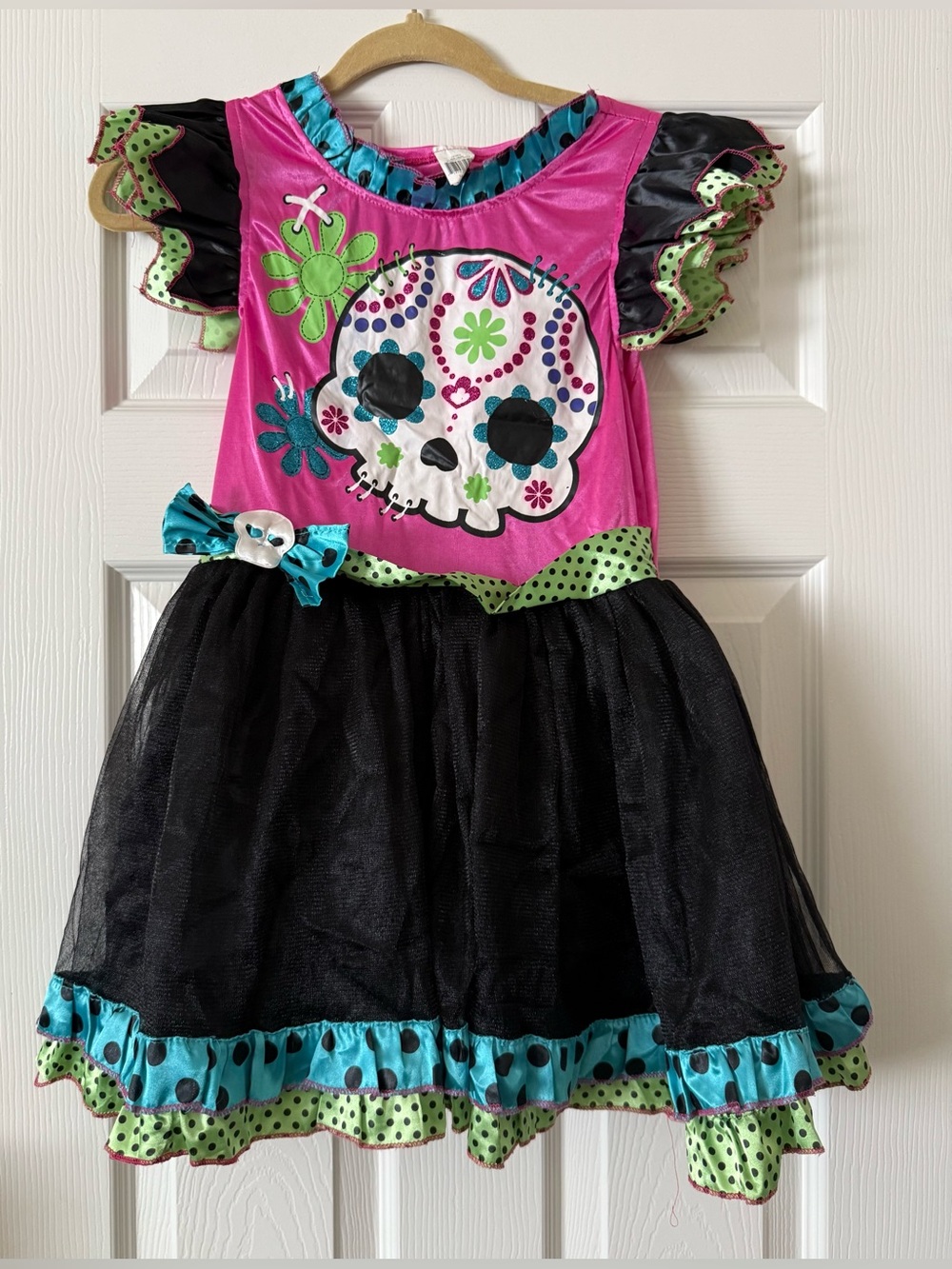 Day of the Dead Girls Dress Costume - Size Large